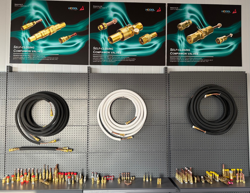 صمام توصيل سريع لنظام المضخة الحرارية - موصل ذكر / سلسلة موصل سالب